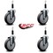 Service Caster 5'' Thermoplastic Rubber Wheel Swivel 7/8'' Expanding Stem Caster Set, 4PK SCC-EX20S514-TPRB-78-4 - alternate 2